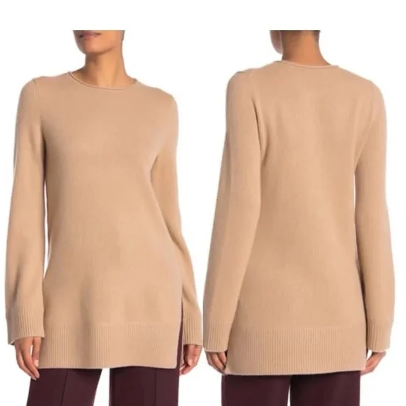 VINCE Tan 100% Cashmere Sweater XS - Picture 2 of 10